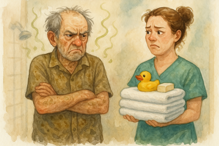 Dad Won’t Shower—What Do I Do? A Hospice Nurse Explains